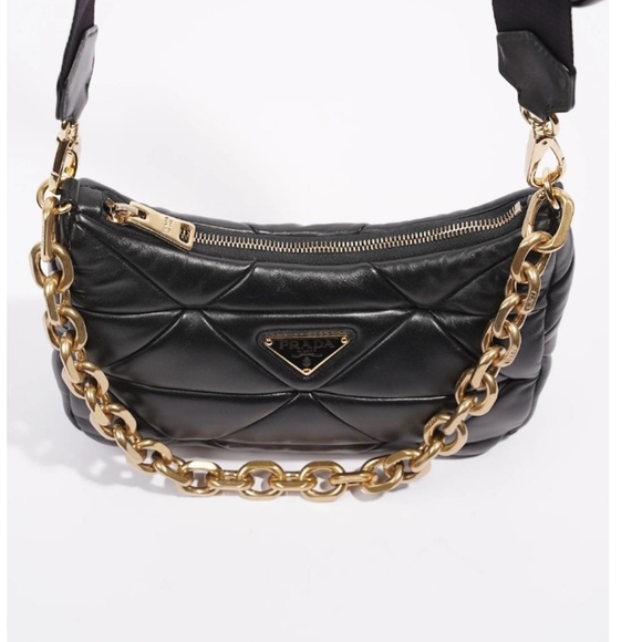 Re edition New Black Gold purse 2 way hand crossbody with pouch - Picture 11 of 11